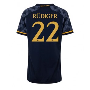 Real Madrid Antonio Rudiger #22 Udebanetrøje Dame 2023-24 Kort ærmer
